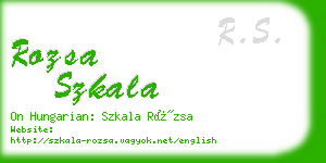 rozsa szkala business card